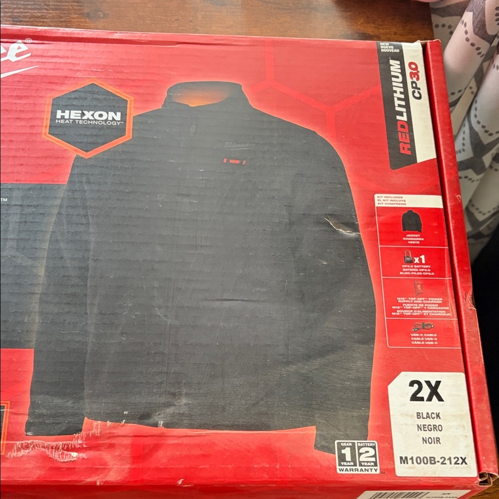 Black Heated Jacket - 2X (RedLithium)